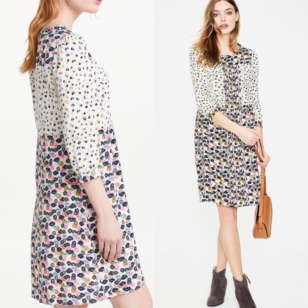 Boden Hotchpotch Ivory Poppy Meadow Dress